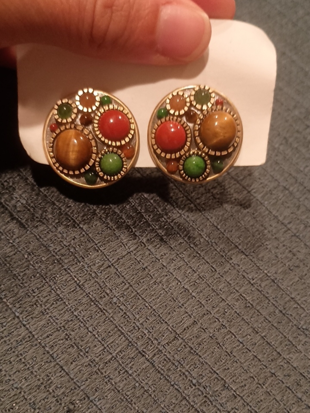 Michal Golan Vintage Colorful Stud Earrings - Picture 1 of 3